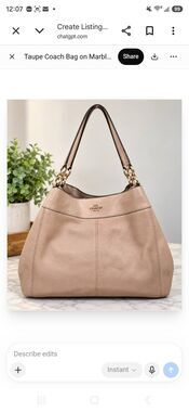 Coach Lexy Shoulder Bag – Nude Pebble Leather – J1657-F57545